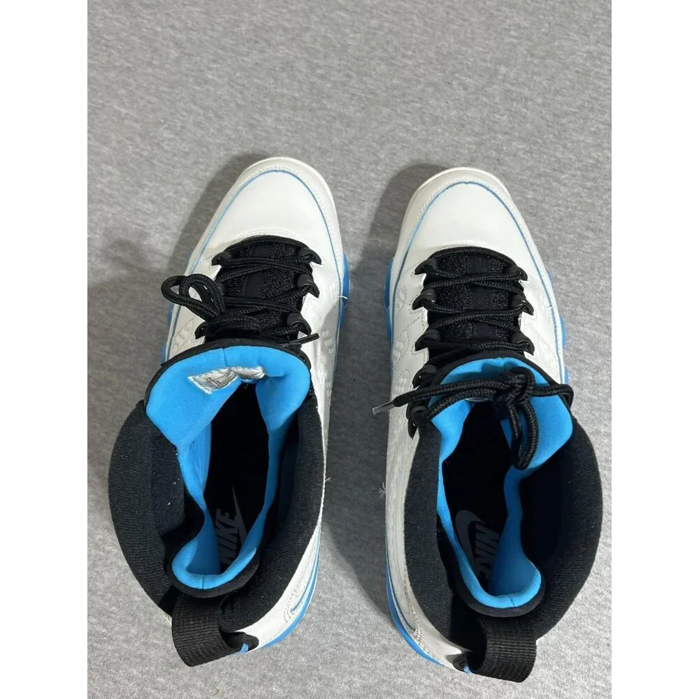 Air Jordan 9 Retro Shoes Mens Size 10 White Blue Black University UNC FQ8992-101